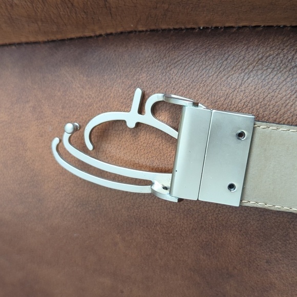 Oscar de la Renta Croc Leather Belt - Picture 6 of 14